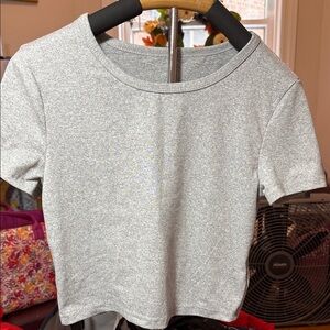 SHEIN Light Gray Casual Crop Top
